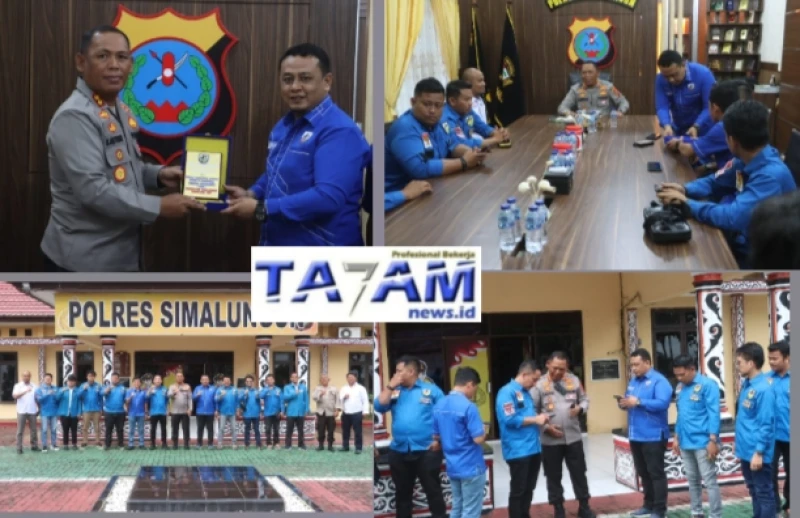 Kapolres Simalungun Terima Kunjungan Silaturahmi Pengurus KNPI Kabupaten Simalungun - www.tajamnews.co.id