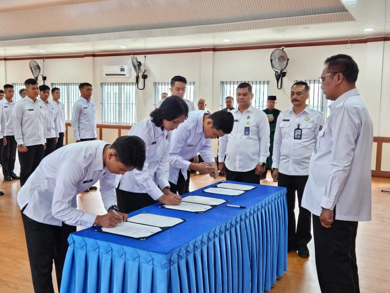 *Tiga Pegawai Rutan Kelas I Medan Sah Dilantik Menjadi PNS* - www.tajamnews.co.id