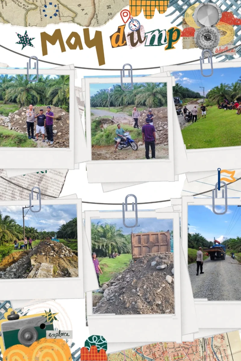 Akses Vital Amblas di Bukit Lawang, Polsek Bahorok Bergerak Cepat Pastikan Jalan Kembali Normal - TajamNews