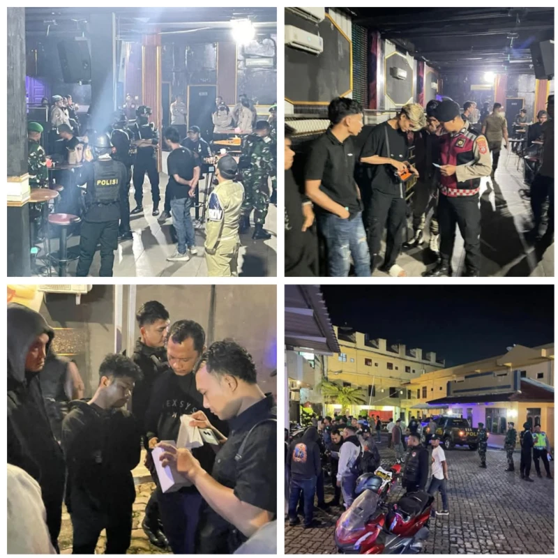 Polres Labuhanbatu Gelar Razia Gabungan di Sejumlah Tempat Hiburan Malam - TajamNews