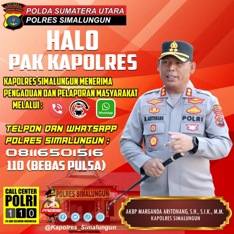 # Kapolres Simalungun Luncurkan Program "Halo Kapolres" untuk Tingkatkan Layanan Pengaduan Masyarakat - www.tajamnews.co.id