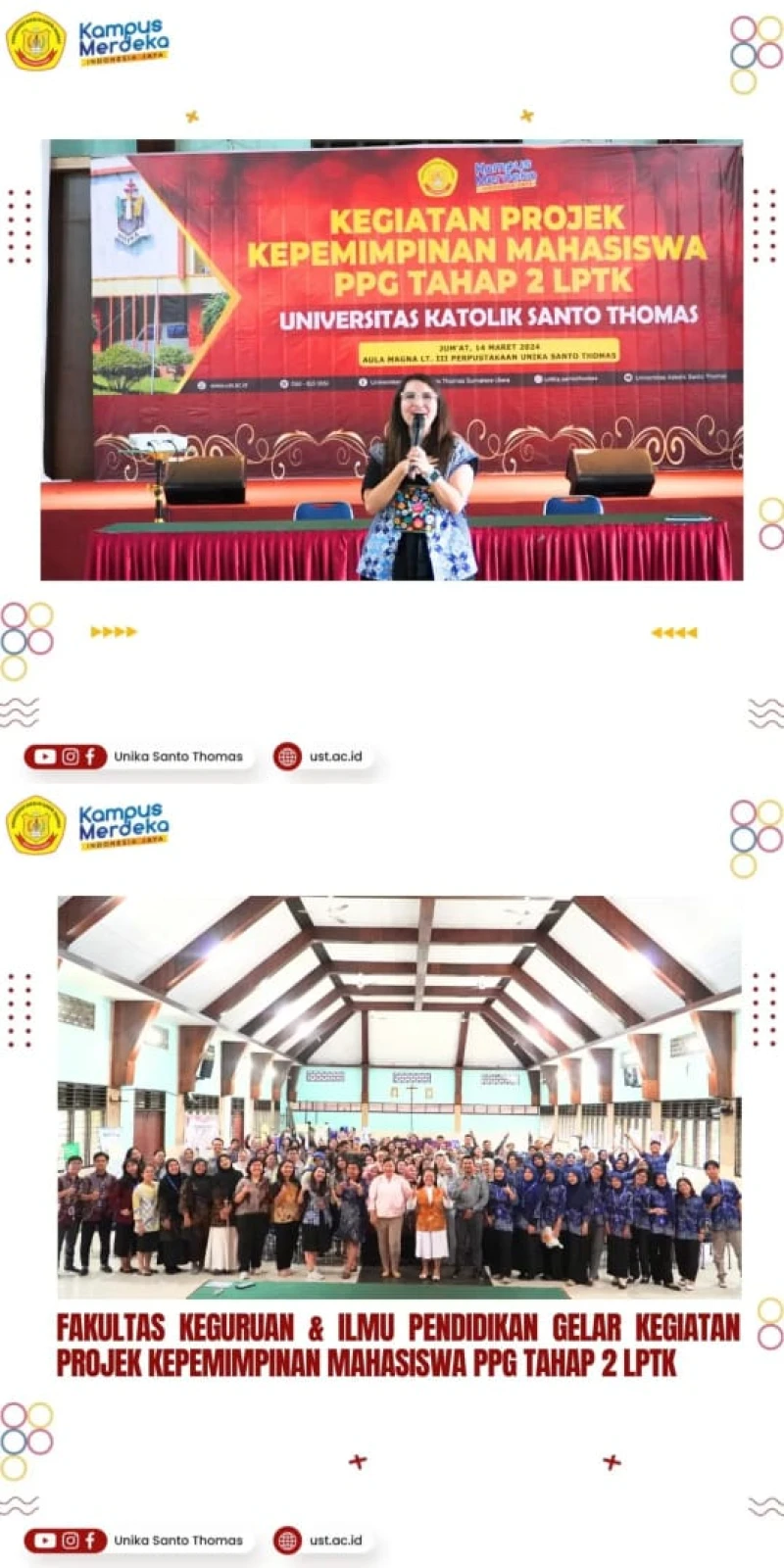 Mahasiswa PPG Universitas Katolik Santo Thomas Medan Kembangkan Kepemimpinan dalam Projek Kepemimpinan Tahap 2 LPTK - TajamNews