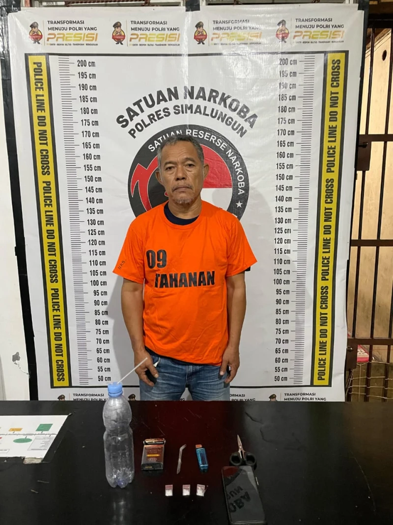 Sat Narkoba Polres Simalungun:  Tangkap Bandar Sabu dengan barbut 2,27 Gram . - www.tajamnews.co.id