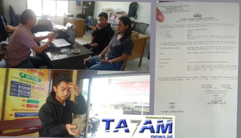 Korban Pengeroyokan Winner lumban tobing Resmi laporkan Tersangka ke Mapolsek Tanah jawa. - TajamNews