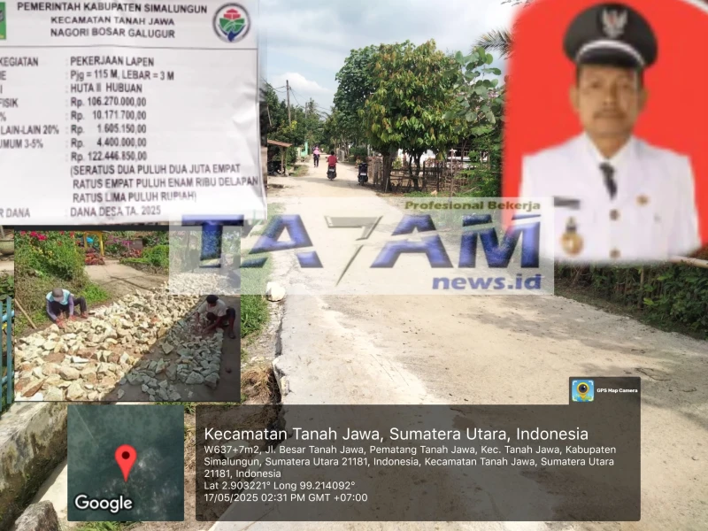 Pekerjaan ADD Lapen Bosar Galugur Bernuansa Konspirasi, Pahotan Manurung Diduga Goreng Anggaran. - TajamNews