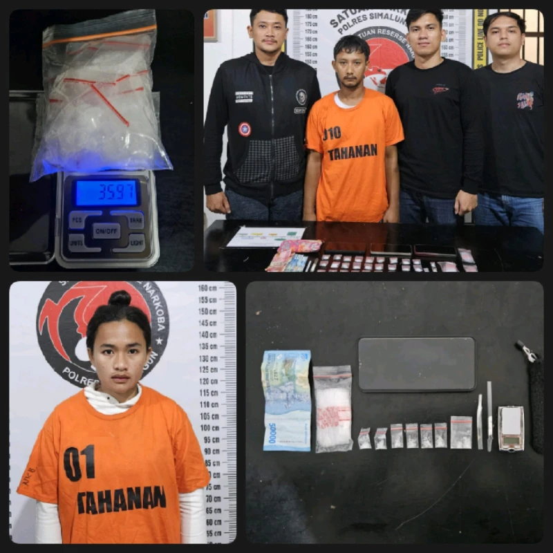 Sat Narkoba Polres Simalungun Ungkap Bandar Narkoba, Sita 37,38 Gram Sabu-sabu di Dua Lokasi Berbeda - www.tajamnews.co.id
