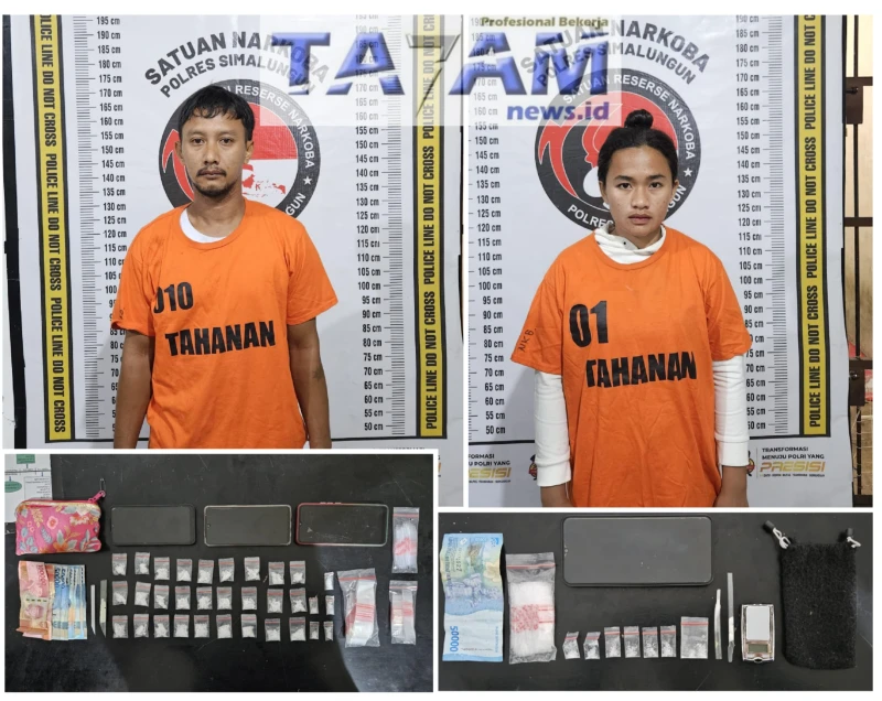 Jeblos! 37,38 Gram Sabu Disita Dari Pipi Dan Dedy Sang BD Sabu Oleh Sat Narkoba Polres Simalungun - TajamNews