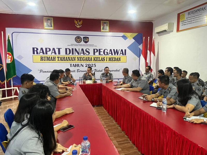 *Rutan Medan Gelar Rapat Dinas, Evaluasi Kinerja Masing-Masing Seksi* - TajamNews