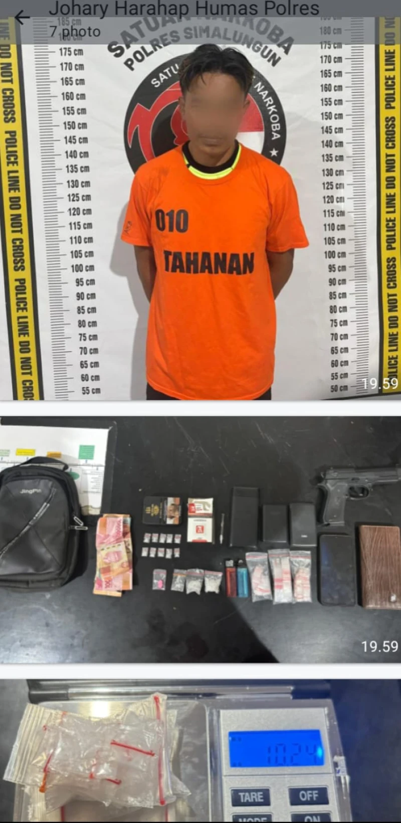 *Satres polsek Serbelawan gerak cepat tangkap pengedar barang haram 10,24 Gram Sabu dan Estasi berhasil di amankan.* - TajamNews