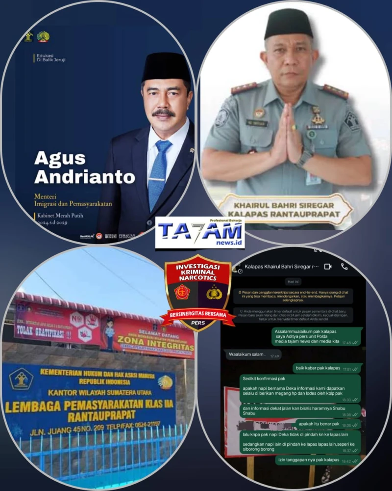 Lapor Pak Menteri IMIPAS,Napi Deka Masih Lancar Jalankan Bisnis Haramnya Diduga Shabu dan Lodes Parengkol Serta Napi Deka Tidak Ada Di Pindahkan Ke Lapas Lain - TajamNews