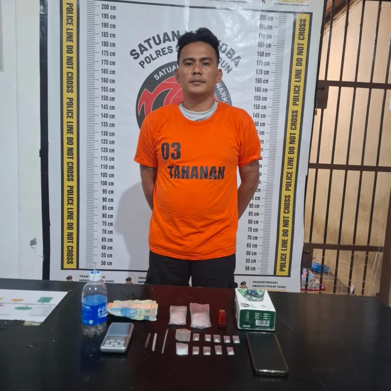 Kasat Narkoba Polres Simalungun Berhasil Bongkar Jaringan Bandar Sabu 2,92 Gram di Hatonduhan - www.tajamnews.co.id