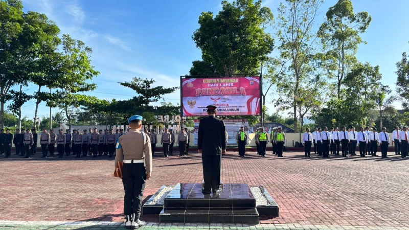 Polres Simalungun Gelar Upacara Khidmat Peringati Hari Lahir Pancasila, Perkuat Komitmen Pancasilais di Tubuh Polri - www.tajamnews.co.id