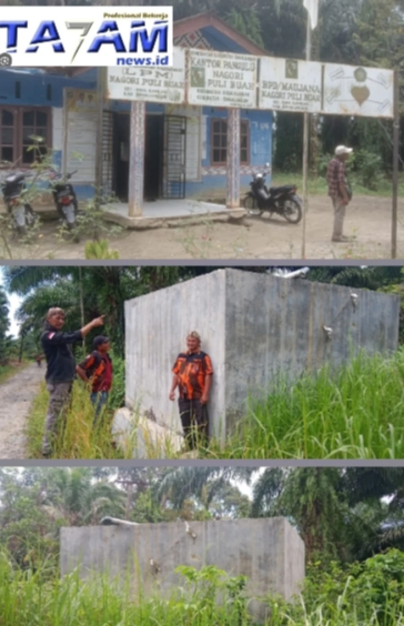 Diduga proyek Pembangun Bak penampungan air di nagori puli buah terindikasi ajang korupsi. - www.tajamnews.co.id