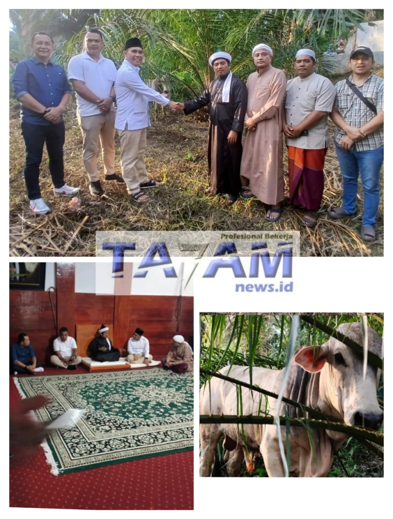 H. SUGIAT SANTOSO Wakil Ketua Komisi XIII DPR RI Serahkan Hewan Kurban ke Pondok Persulukan Tuan Guru Batak - www.tajamnews.co.id