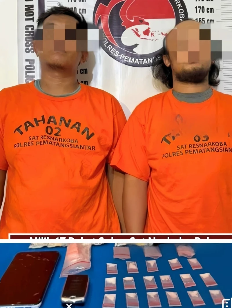 Sat Narkoba Polres Siantar Ringkus 2 Pria dan Sita 17 Paket Sabu di Jalan Tambun Barat - TajamNews