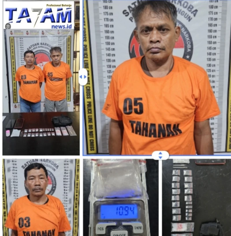 Sat Narkoba Polres Simalungun Kembali Berhasil Bekuk 2 Tersangka dan Sita Sabu 10,94 Gram - TajamNews