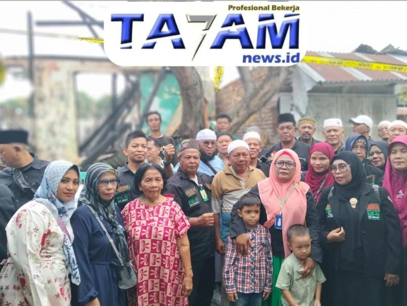 PISN Hadir Membalut Luka Korban Kebakaran : 32 Rumah Hancur, 40 KK Kehilangan Tempat Tinggal - TajamNews