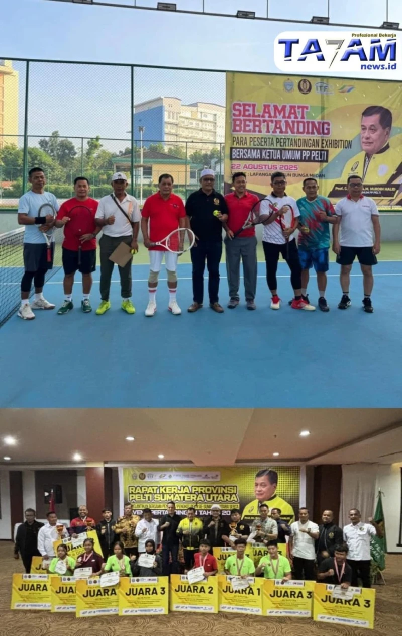 Nurdin Halid Apresiasi Dinamika Pelti Sumut, Targetkan Liga Tenis Profesional dan Lapangan Bertaraf Internasional - TajamNews