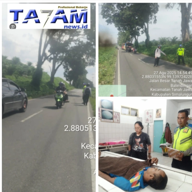 Satlantas Polres Simalungun Gerak Cepat Tangani Kecelakaan Fatal di Jalur Tanah Jawa-Pematangsiantar - www.tajamnews.co.id