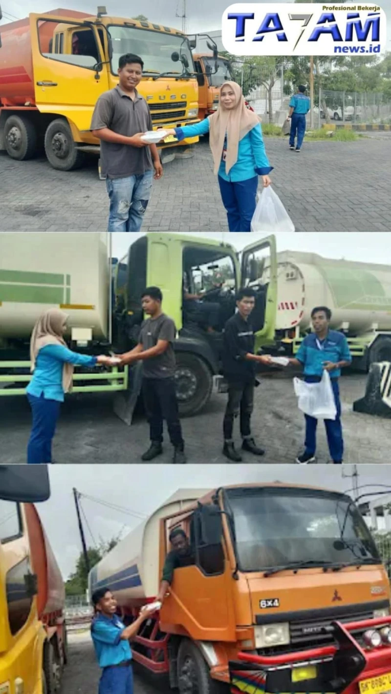 PMT Buktikan Kepedulian: Sopir Truk Pelabuhan Kuala Tanjung Pulang dengan Paket Makanan Gratis - TajamNews