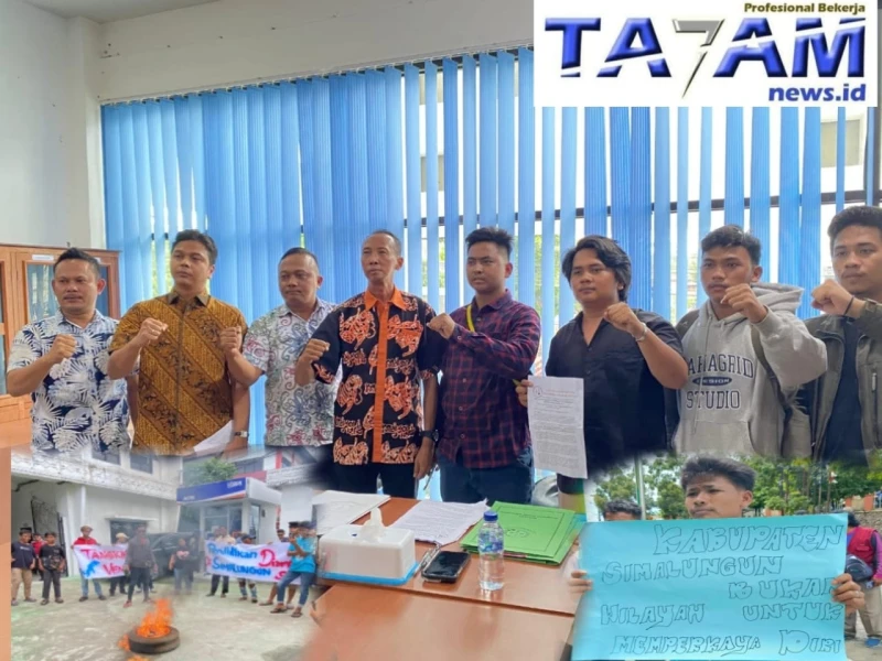 Pukul Meja Kejari : Ngaku Orang Bupati Simalungun Jualan Baju Olah Raga, Massa Desak Tangkap SB Dan WS. - TajamNews
