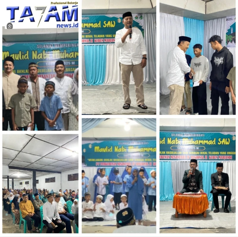 *Perkebunan PTPN4 Regional ll unit kebun Marjandi gelar peringatan Maulid nabi besar Muhammad SAW.1447h* . - TajamNews