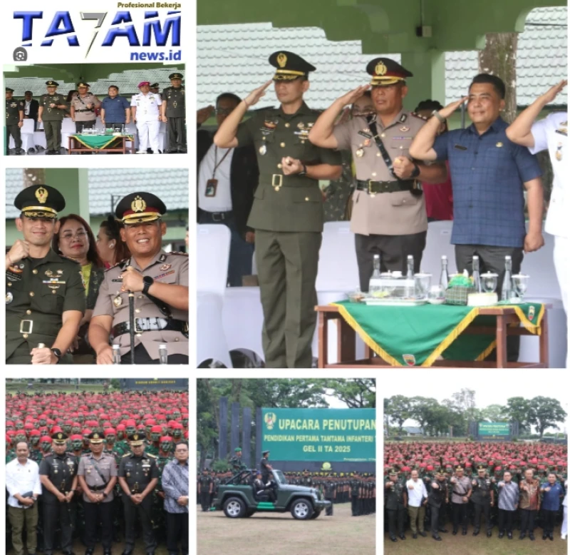 Komitmen Solid Kapolres Simalungun: Perkuat Sinergitas TNI-Polri dengan Hadiri Upacara Penutupan Pendidikan Tamtama Infanteri - TajamNews