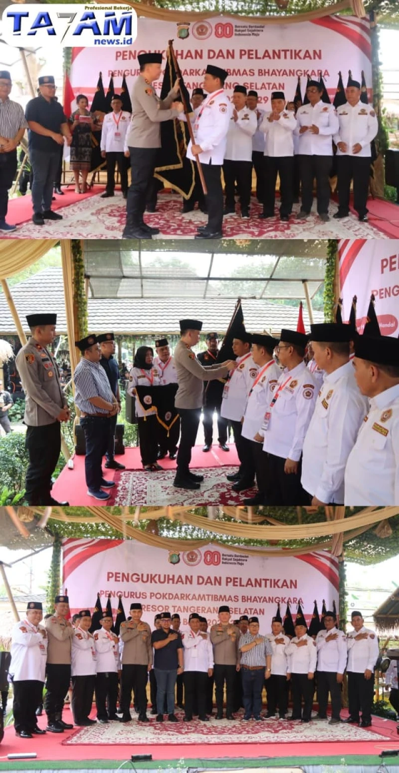 Pokdarkamtibmas Tangsel 2025–2029 Resmi Dilantik, Kapolres: Garda Terdepan Keamanan Masyarakat - TajamNews