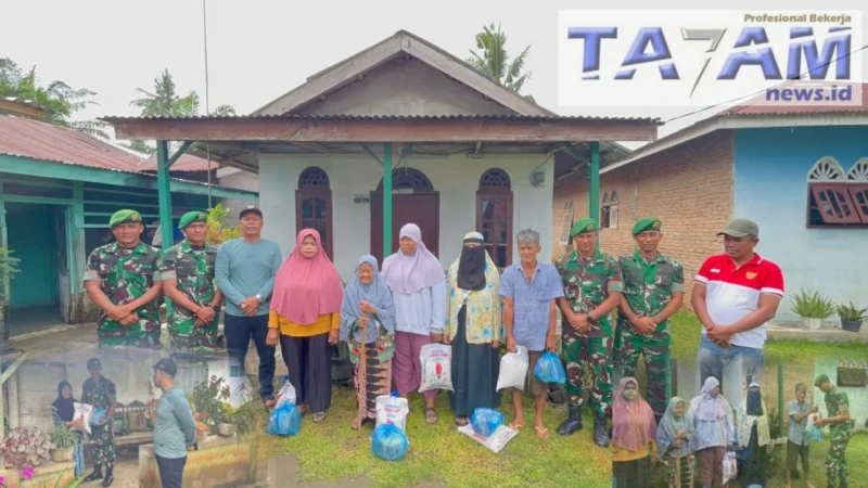 Letkol Inf. Wahidin Sobar Gelorakan Berbagi Kasih, Giat Yonif 122/TS Peduli Masyarakat Deli Serdang - TajamNews