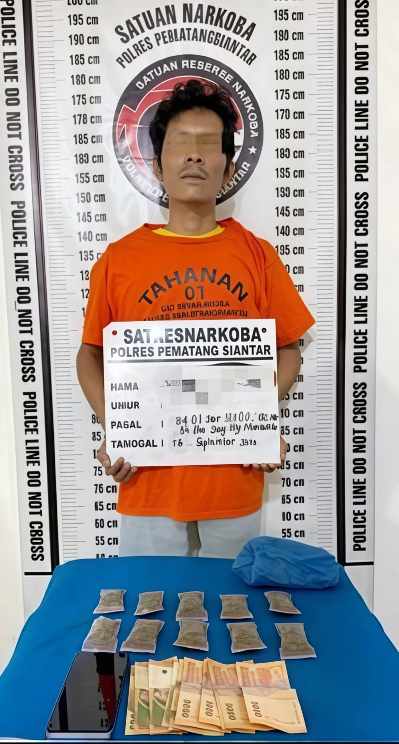 Satnarkoba Polres SiantarRingkus Bandar Ganja di Jalan Ringroad - TajamNews