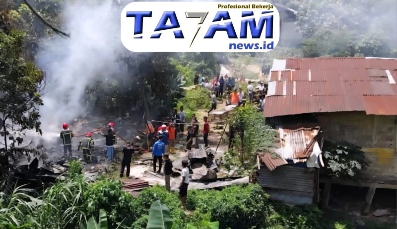 Rumah Semi Permanen Ludes Terbakar Akibat Bakar Tembaga - TajamNews