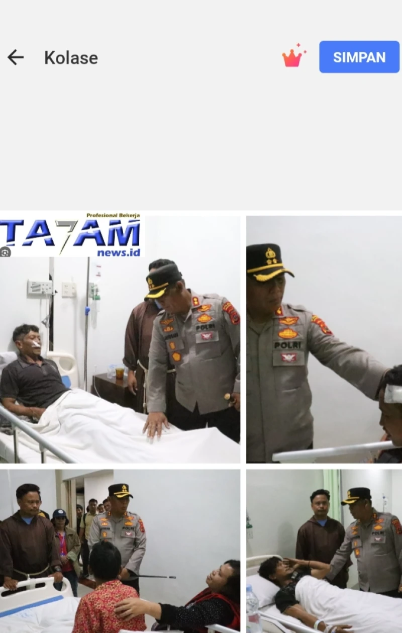 Kapolres Simalungun Besuk Korban Konflik PT TPL-Masyarakat, Serukan Perdamaian dan Ketenangan - TajamNews