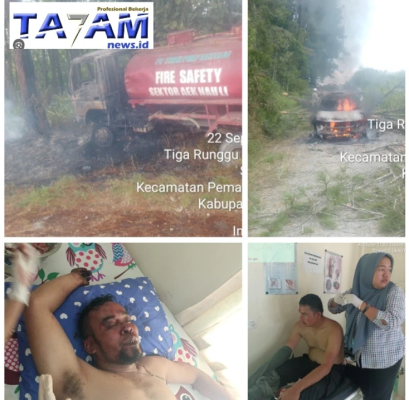 Enam orang terluka  Saat terjadinya bentrok antara kariawan PT Toba Pulp Lestari dengan sekelompok orang - TajamNews