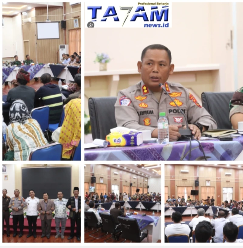 Kapolres Simalungun Hadiri Rapat Koordinasi Penyelesaian Sengketa Lahan TPL-Masyarakat Sihaporas - TajamNews