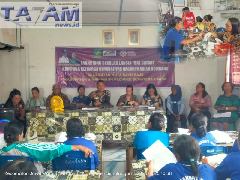 Bina Keluarga Lansia : Kades Mariah Hombang Resmikan Launching Kelas BKL Satahi. - TajamNews