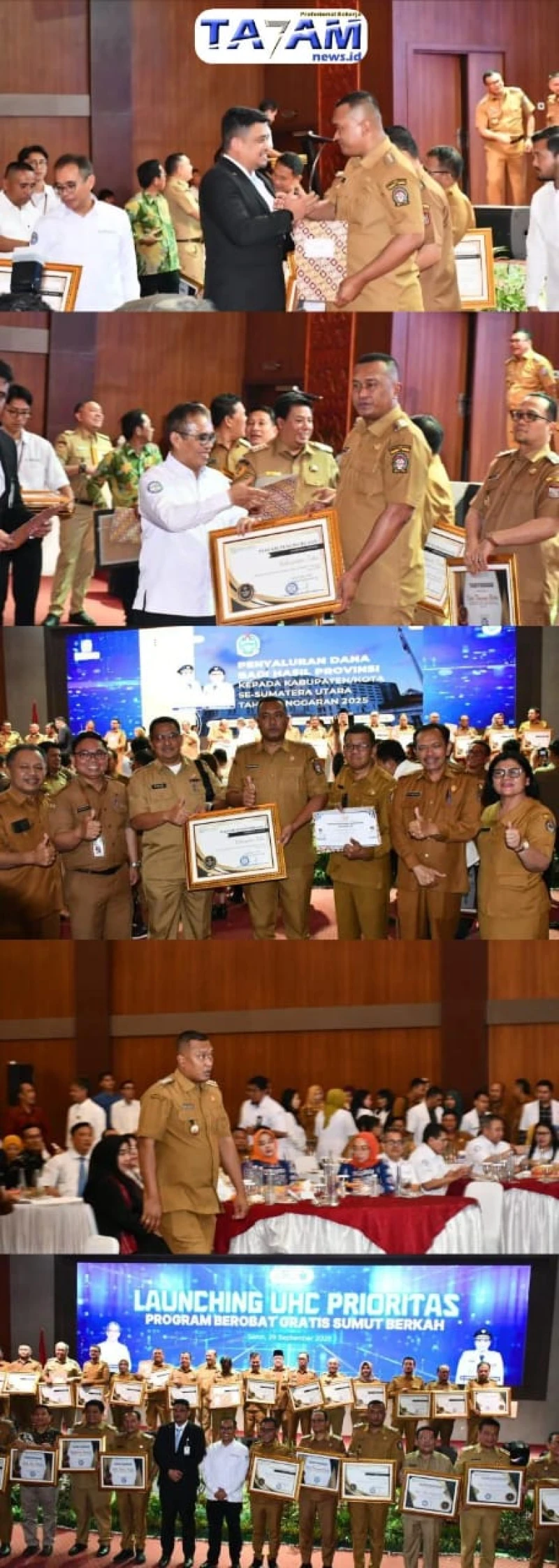 Bupati Toba Hadiri Launching UHC dan Bagikan DBH : Komitmen Pemprovsu, Benarkah Jadi Solusi ? - TajamNews