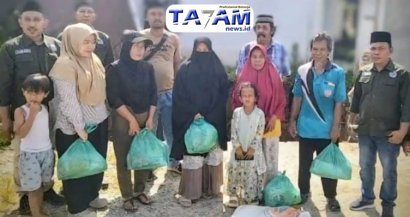Pers Peduli: IWO Batu Bara dan Wappress Salurkan 100 Paket Sembako untuk Anak Yatim dan Warga Miskin - TajamNews