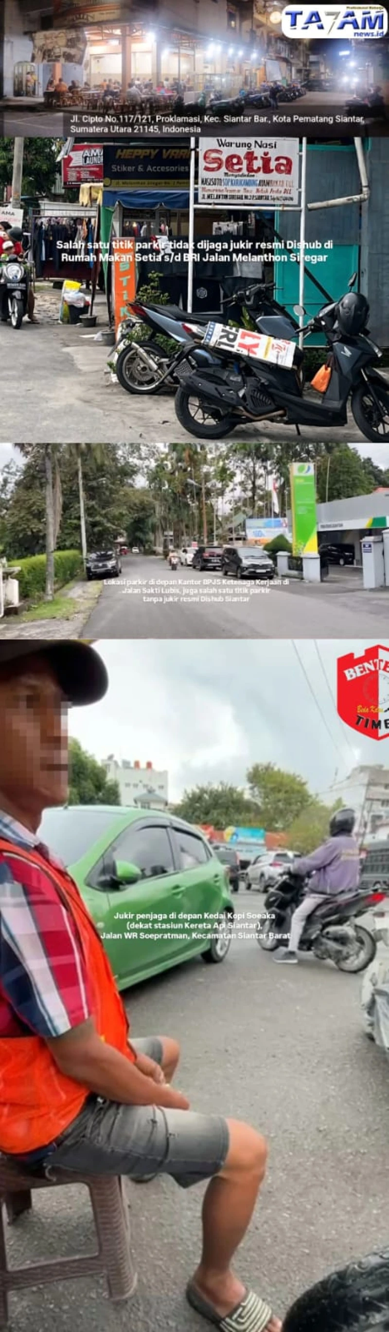 Pungli Parkir Merajalela di Siantar Sebabkan Potensi PAD Menguap Rp787 Juta - TajamNews