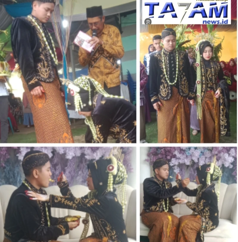 Tradisi adat jawa Temoken Manten Di Perkawinan Pipit dan Abu Merupakan Simbol kebudayaan - www.tajamnews.co.id