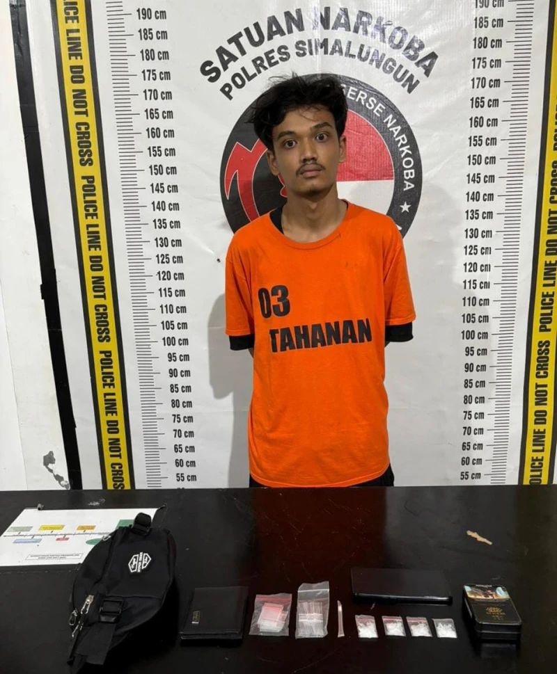 Sat Narkoba Polres Simalungun kembali Berhasil Sikat Bandar Sabu 6,27 Gram - TajamNews