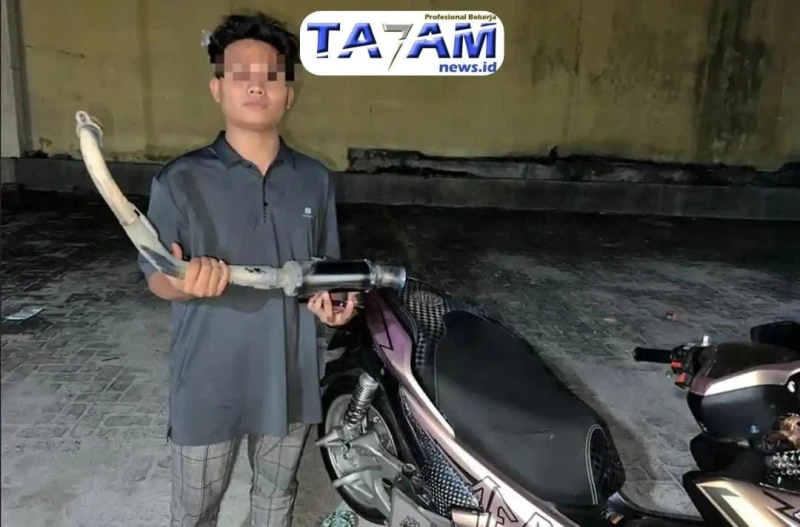 Polres Siantar Tindak 3 Sepeda Motor Dengan Knalpot Brong Saat Patroli di Pusat Kota - TajamNews
