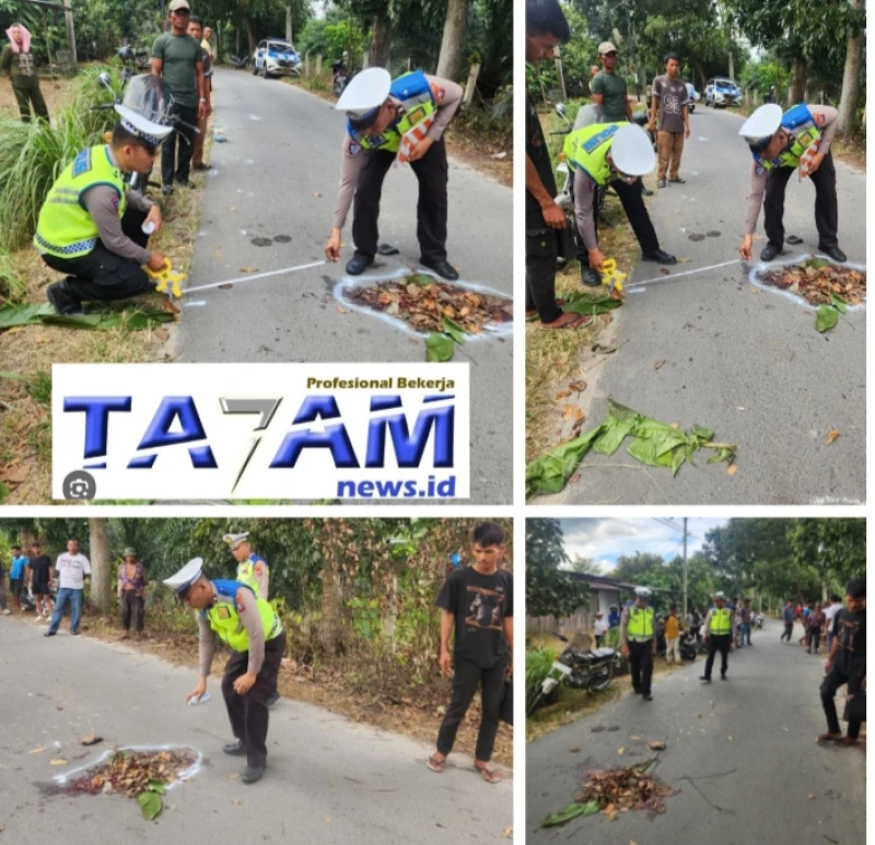 Kanit Gakkum Sat Lantas Polres Simalungun Tangani Laka Lantas Maut: Pengendara Motor Tewas Tergilas Truk Saat Menyalip - TajamNews