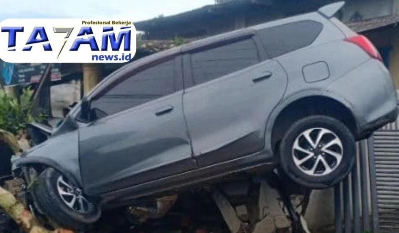 Terbang di Atas Teras: Minibus Tabrak Pohon dalam Kecelakaan Mengerikan di Langkat ! - TajamNews