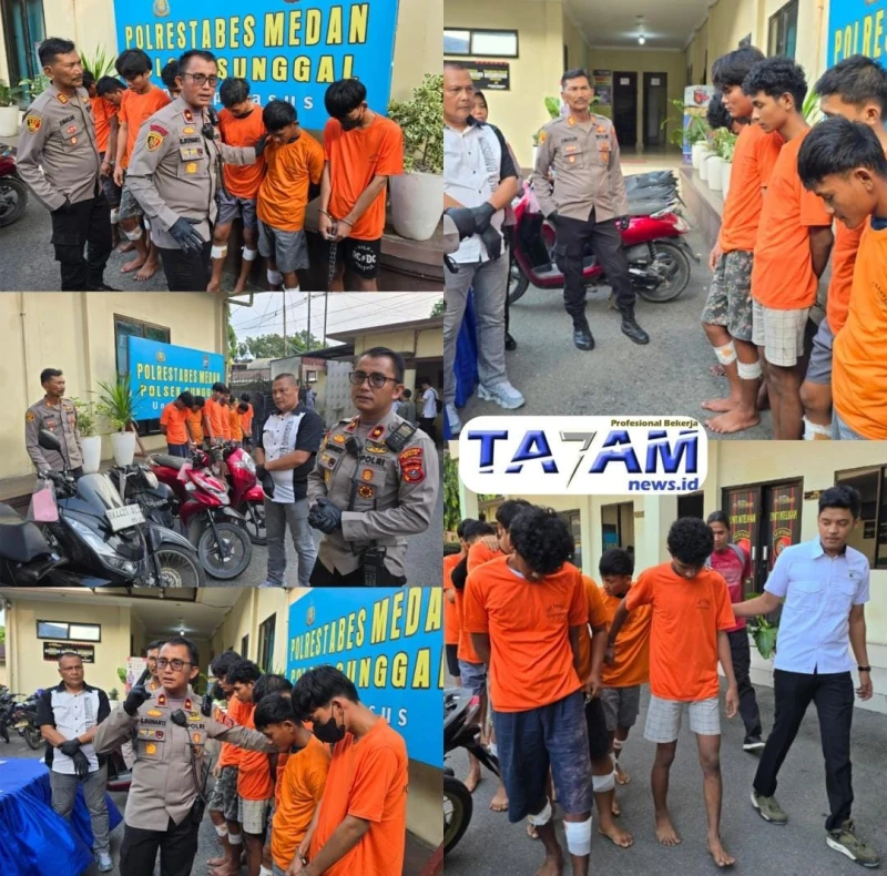 5 Dari 7 Begal Ditembak Polsek Sunggal - TajamNews