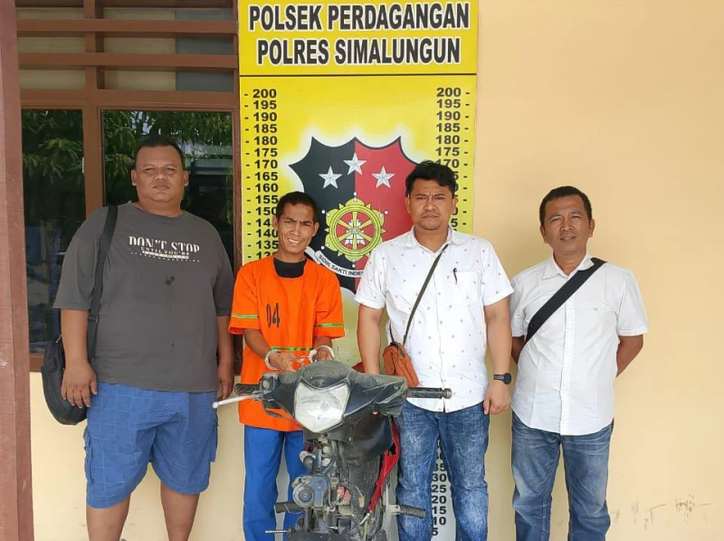 Unit Reskrim Polsek Perdagangan Berhasil Ungkap Kasus Curanmor, Pelaku Ditangkap Setelah Akui Perbuatannya - TajamNews