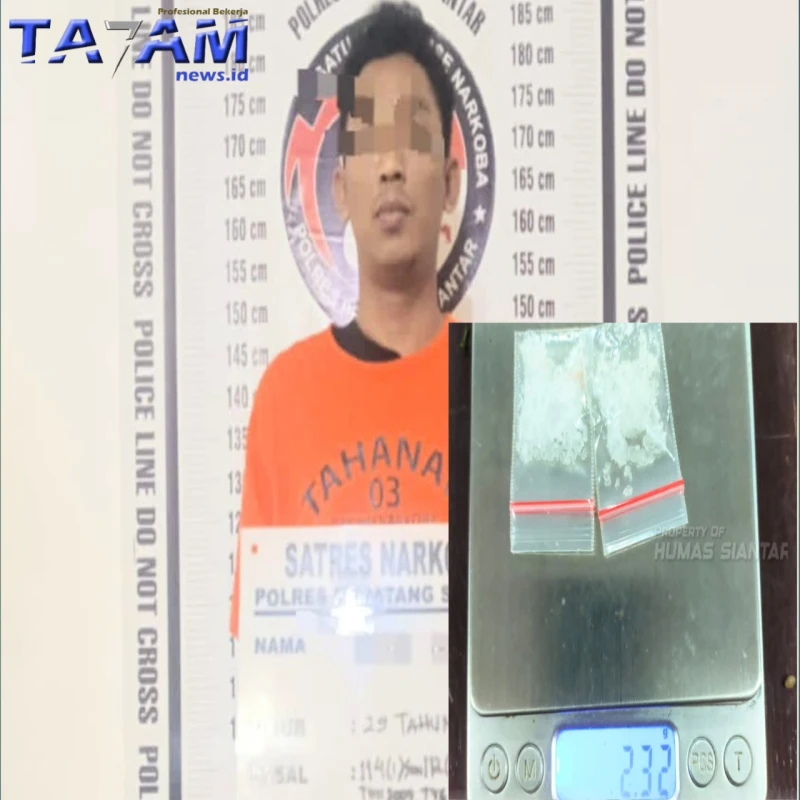 Polres Pematangsiantar Ungkap Sabu 2.32 Gram di Jalan Seram, Seorang Residivis Ditangkap - www.tajamnews.co.id
