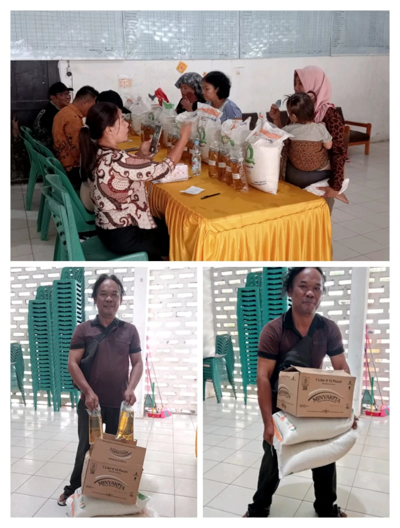 *Masyarakat Nagori Dolok Berbondong-bondong ke Kantor Camat Silou Kahean Ambil Bantuan Beras Bulog* - TajamNews