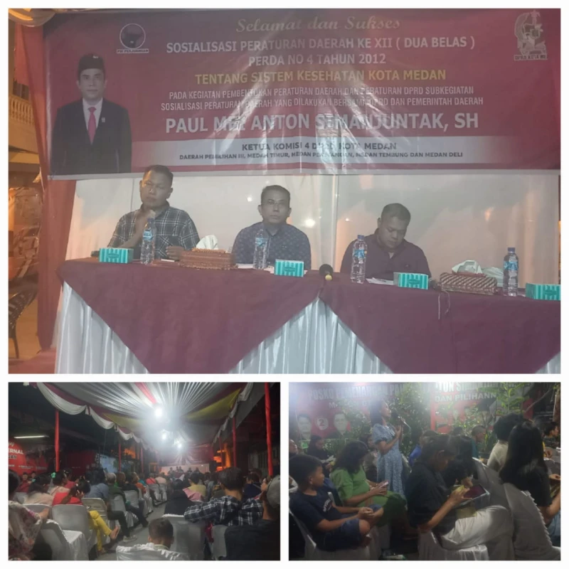 Paul Mei Anton Simanjuntak, S.H., Anggota Komisi 4 DPRD Kota Medan Fraksi PDI Perjuangan Tegaskan Hak Kesehatan Warga, Berobat Cukup Tunjukkan KTP - TajamNews