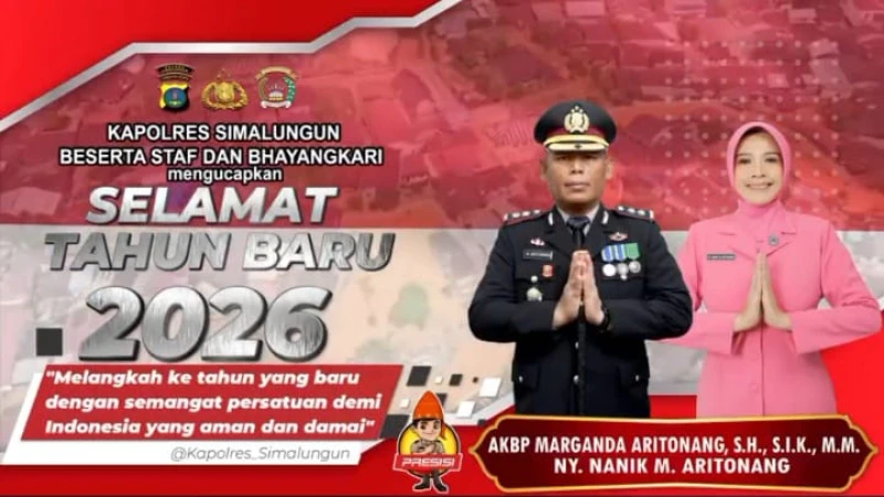 Kapolres Simalungun Ajak Warga Jaga Persatuan di Tahun Baru 2026: "Indonesia Harus Aman dan Damai" - TajamNews
