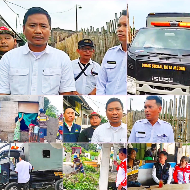 Advokasi Dodi Rikardo Sembiring, S.Sos., Sekretaris Perkumpulan Garda Nusantara Madani (GNM) Sumatera Utara (Sumut) Berbuah Respons Cepat: Unit Reaksi Cepat (URC) Dinas Sosial (Dinsos) Kota Medan Turun ke Lokasi Tempat Tinggal Warga di Area Makam - www.tajamnews.co.id